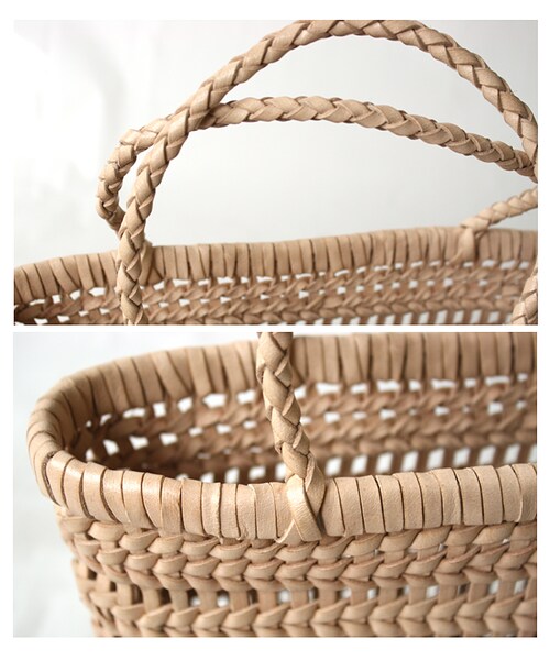 45R レザーかご編みバッグ 45R（フォーティファイブアール）の「レザー