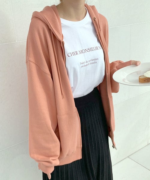 DHOLIC STYLE（ディーホリックスタイル）の「[mimi&didi] basicフードパーカー（パーカー・レディース・ブラウン/オレンジ/グレー/グリーン/ブラック/ベージュ・FREE）」の6枚目の写真