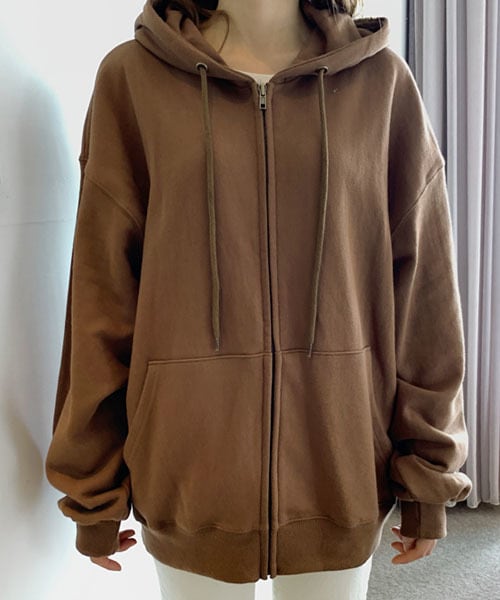 DHOLIC STYLE（ディーホリックスタイル）の「[mimi&didi] basicフードパーカー（パーカー・レディース・ブラウン/オレンジ/グレー/グリーン/ブラック/ベージュ・FREE）」の3枚目の写真