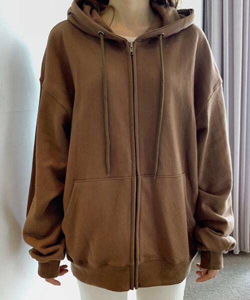 DHOLIC STYLE（ディーホリックスタイル）の「[mimi&didi] basicフードパーカー（パーカー・レディース・ブラウン/オレンジ/グレー/グリーン/ブラック/ベージュ・FREE）」の2枚目の写真