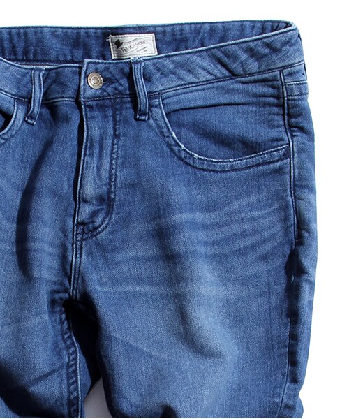 FREAK'S STORE（フリークスストア）の「ニットデニムスキニークロップドパンツ（パンツ・メンズ・ブルー/ネイビー・M/L）」の7枚目の写真