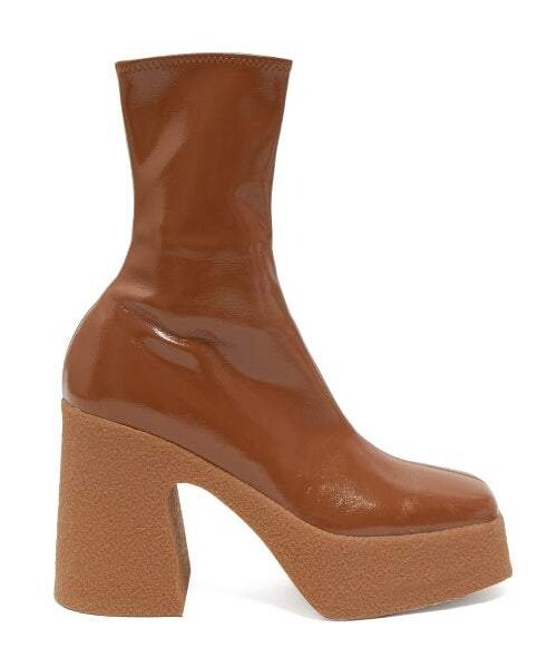 tan platform ankle boots