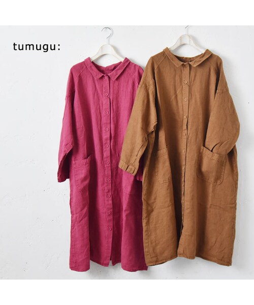 Tumugu ツムグ の Tumugu ソリトリネン２ｗａｙワンピース ワンピース Wear