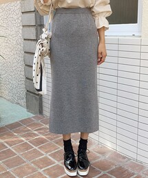 DHOLIC | サイドスリットニットスカート(スカート)