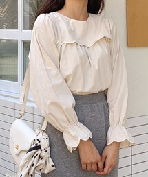 DHOLIC | スカラップ刺繍ブラウス(シャツ/ブラウス)