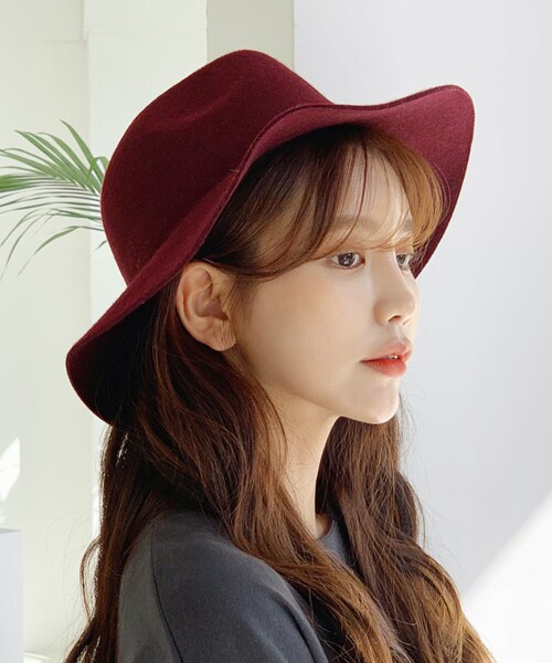 DHOLIC（ディーホリック）の「ウールフェドラハット（ハット・レディース・ブラウン/グレー/ベージュ/レッド/グリーン/ブラック・FREE）」の6枚目の写真