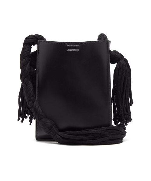 Jil Sander Small Leather Cross-body Bag in Black Womens Bags Crossbody bags and purses 