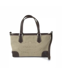 Sランク◆VINTAGE【PRADA】トライアングル*キャンバス*バッグ 47628-d1_be0bd17c-6215-4337-