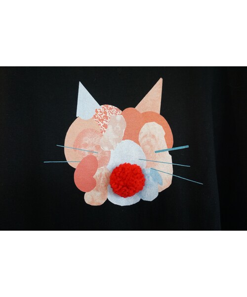 bedsidedrama（ベットサイドドラマ）の「bedsidedrama　犬 de 猫 ワイドPO（black）（スウェット・レディース・その他）」の5枚目の写真