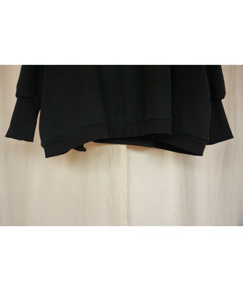 bedsidedrama（ベットサイドドラマ）の「bedsidedrama　犬 de 猫 ワイドPO（black）（スウェット・レディース・その他）」の6枚目の写真