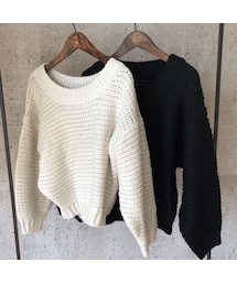 copine | 【期間限定価格】再入荷！ボリューム袖シンプルざっくりニット(2color)(ニット/セーター)