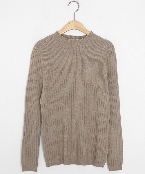DHOLIC（ディーホリック）の「スリムフィットリブニット（ニット/セーター・レディース・ベージュ/ブラウン/ブラック・FREE）」の3枚目の写真