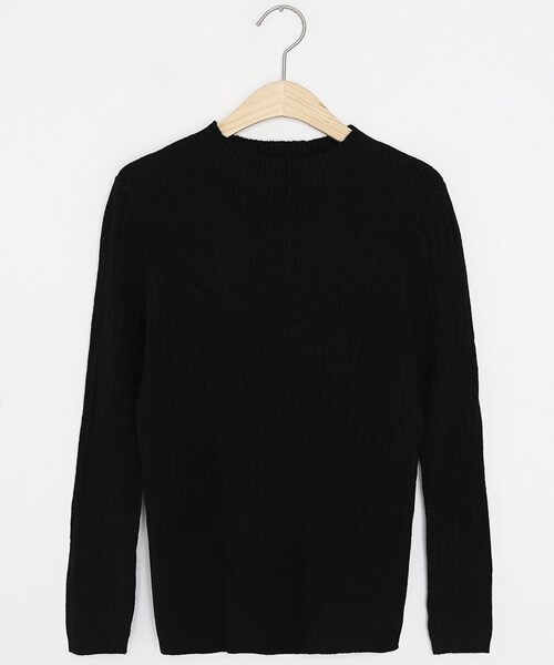 DHOLIC（ディーホリック）の「スリムフィットリブニット（ニット/セーター・レディース・ベージュ/ブラウン/ブラック・FREE）」の2枚目の写真