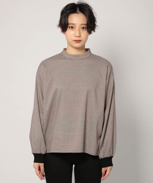 PAGEBOY（ページボーイ）の「【WEB先行予約】ガンクラブチェックリブプルオーバー（トップス・レディース・キャメル/ダークブラウン・F）」の8枚目の写真