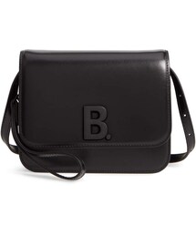 Balenciaga B Shiny Leather Crossbody Bag