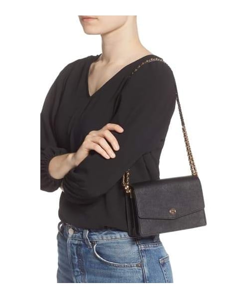 TORY BURCH(トリーバーチ)の「Tory Burch Mini Robinson Leather Shoulder Bag(ショルダーバッグ・レディース・Black・One Size)」の4枚目の写真