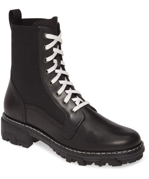rag & bone(ラグアンドボーン)の「rag & bone Shiloh Combat Boot(ブーツ・レディース・Black/White・11us / 41eu/9.5us / 39.5eu/8.5us / 38.5eu/8us / 38eu/5us / 35eu/10us / 40eu/6us / 36eu/7.5us / 37.5eu/7us / 37eu/9us / 39eu/6.5us / 36.5eu)」の1枚目の写真