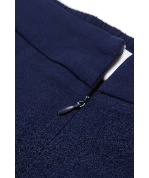 ORENDA（オレンダ）の「側拉鍊帥氣打摺雪紡長褲（パンツ・レディース・寶藍/黑・S/M/L）」の3枚目の写真