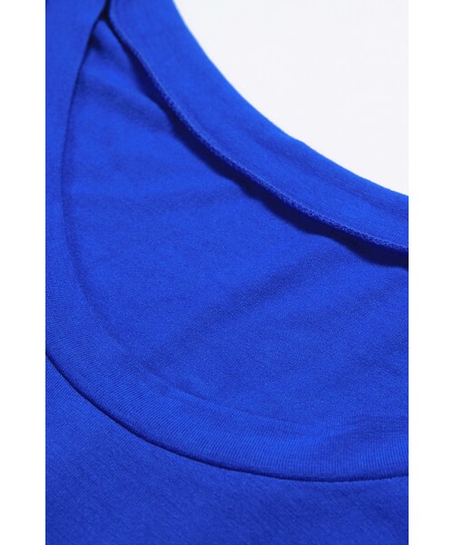 ORENDA（オレンダ）の「MIT舒適不規則下擺長版上衣（トップス・レディース・桃紅/黃/藍/黑・S/M）」の12枚目の写真