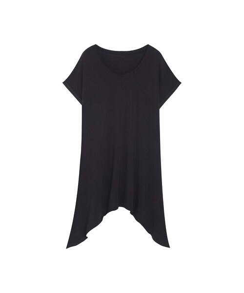 ORENDA（オレンダ）の「MIT舒適不規則下擺長版上衣（トップス・レディース・桃紅/黃/藍/黑・S/M）」の14枚目の写真