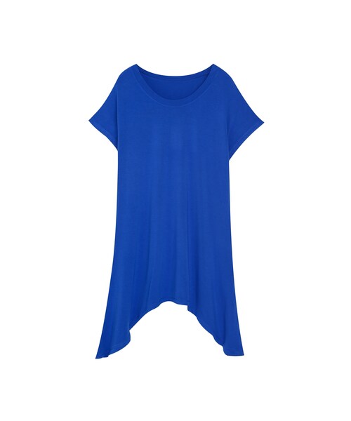 ORENDA（オレンダ）の「MIT舒適不規則下擺長版上衣（トップス・レディース・桃紅/黃/藍/黑・S/M）」の11枚目の写真