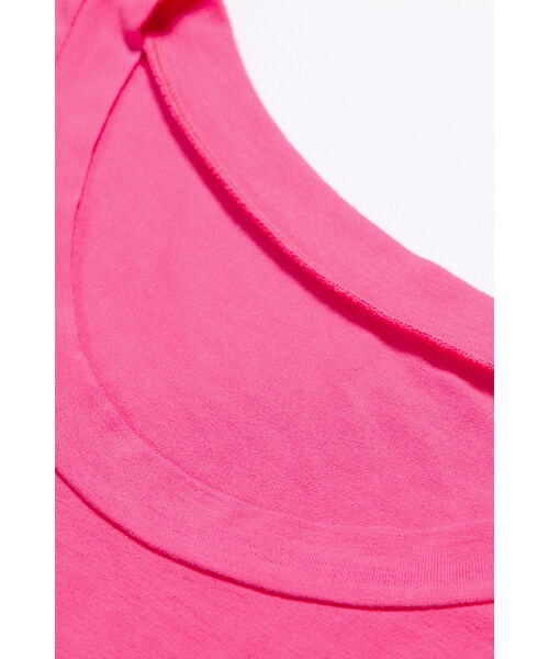 ORENDA（オレンダ）の「MIT舒適不規則下擺長版上衣（トップス・レディース・桃紅/黃/藍/黑・S/M）」の3枚目の写真