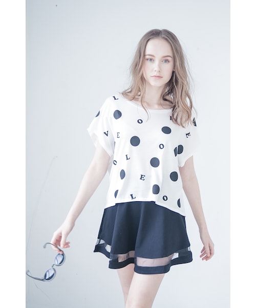 ORENDA（オレンダ）の「時髦透視感波浪擺短裙（スカート・レディース・灰/黑・S/M/L）」の9枚目の写真