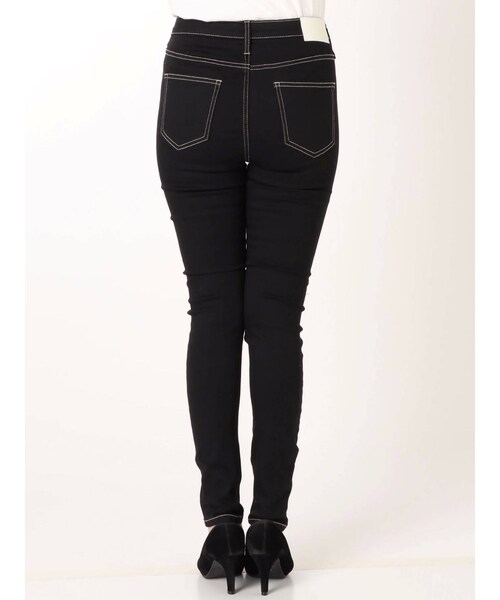 GYDA（ジェイダ）の「ワンウォッシュハイウエストパンツ（デニムパンツ・ブラック/インディゴ・XS/S/XXS/M）」の11枚目の写真