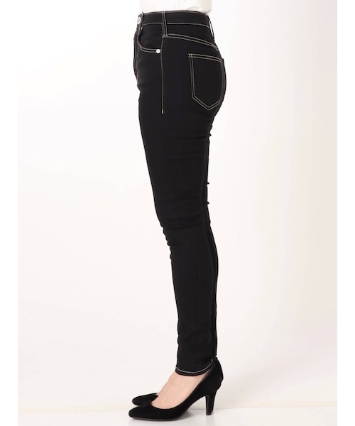 GYDA（ジェイダ）の「ワンウォッシュハイウエストパンツ（デニムパンツ・ブラック/インディゴ・XS/S/XXS/M）」の10枚目の写真