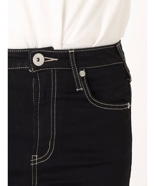 GYDA（ジェイダ）の「ワンウォッシュハイウエストパンツ（デニムパンツ・ブラック/インディゴ・XS/S/XXS/M）」の12枚目の写真