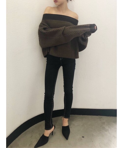 GYDA（ジェイダ）の「ワンウォッシュハイウエストパンツ（デニムパンツ・ブラック/インディゴ・XS/S/XXS/M）」の8枚目の写真