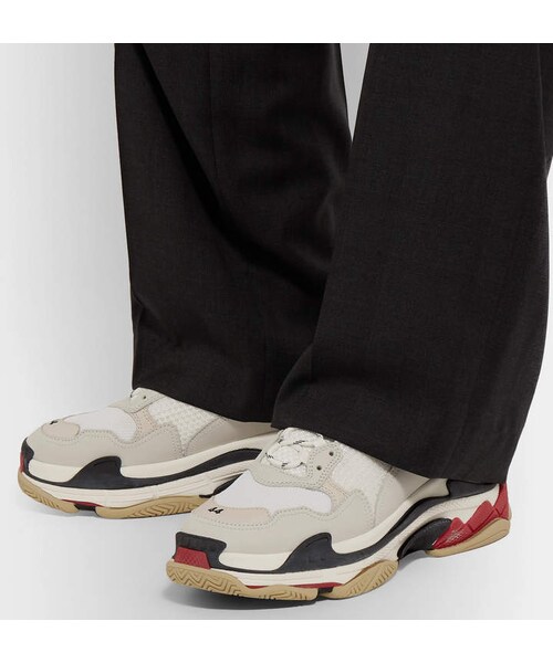 BALENCIAGA(バレンシアガ)の「Balenciaga Triple S Leather And Mesh Sneakers(スニーカー・メンズ・White・Eu 39/Eu 40/Eu 41/Eu 42/Eu 43/Eu 44/Eu 45/Eu 46)」の2枚目の写真