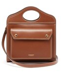 Burberry | Burberry - Shopper Mini Topstitched Leather Bag - Womens - Brown(Tote)
