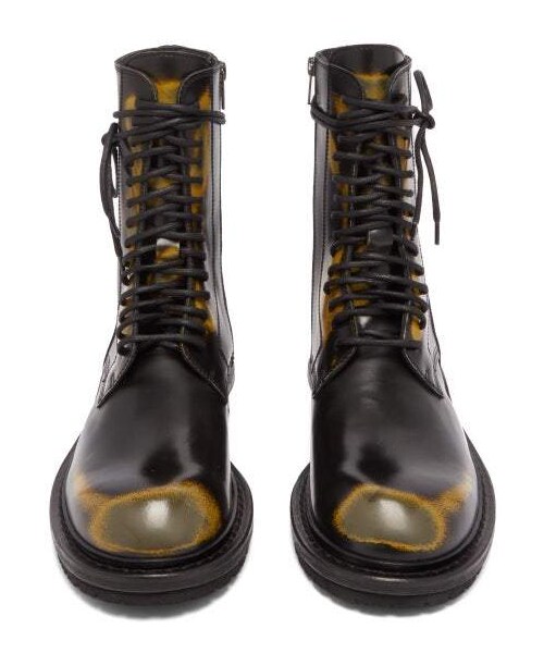 Ann DEMEULEMEESTER（アンドゥムルメステール）の「Ann Demeulemeester - Distressed Leather Ankle Boots - Womens - Black Multi（ブーツ・レディース・Black・35 Eu/it/36 Eu/it/37 Eu/it/37.5 Eu/it/38 Eu/it/38.5 Eu/it/39 Eu/it/39.5 Eu/it/40 Eu/it/41 Eu/it）」の2枚目の写真