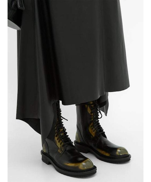 Ann DEMEULEMEESTER（アンドゥムルメステール）の「Ann Demeulemeester - Distressed Leather Ankle Boots - Womens - Black Multi（ブーツ・レディース・Black・35 Eu/it/36 Eu/it/37 Eu/it/37.5 Eu/it/38 Eu/it/38.5 Eu/it/39 Eu/it/39.5 Eu/it/40 Eu/it/41 Eu/it）」の5枚目の写真