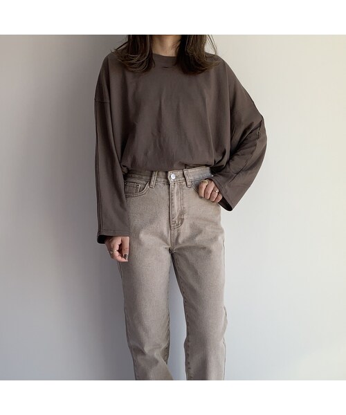 no brand（ノーブランド）の「hightwaist beige denimPT（デニムパンツ・レディース・その他）」の4枚目の写真