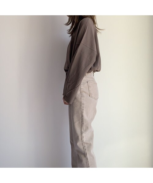 no brand（ノーブランド）の「hightwaist beige denimPT（デニムパンツ・レディース・その他）」の7枚目の写真