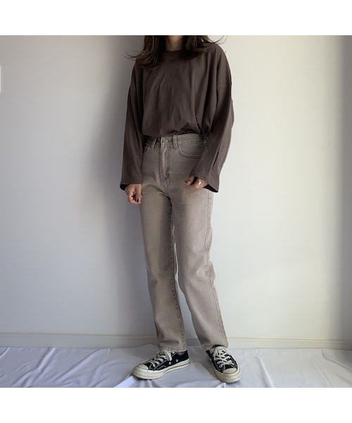 no brand（ノーブランド）の「hightwaist beige denimPT（デニムパンツ・レディース・その他）」の3枚目の写真