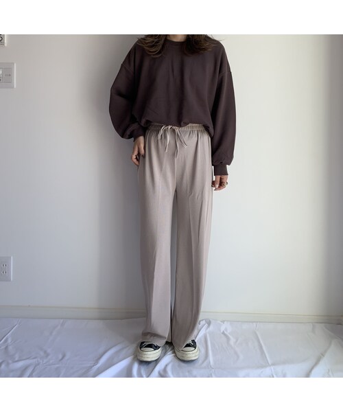 no brand(ノーブランド)の「sideslit big sweat【brown】(スウェット・レディース・その他)」の7枚目の写真