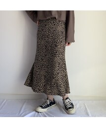 no brand | leopard SK【brown】(スカート)