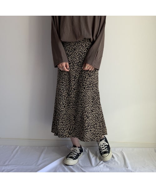 no brand(ノーブランド)の「leopard SK【brown】(スカート・レディース・その他)」の2枚目の写真