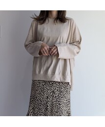 no brand | loose long tee【beige】(Tシャツ/カットソー)