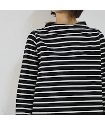 nisica | nisica ニシカ ガンジーネックカットソー　#生成りｘブラック、ブラックｘ生成り【送料無料】(Tシャツ/カットソー)