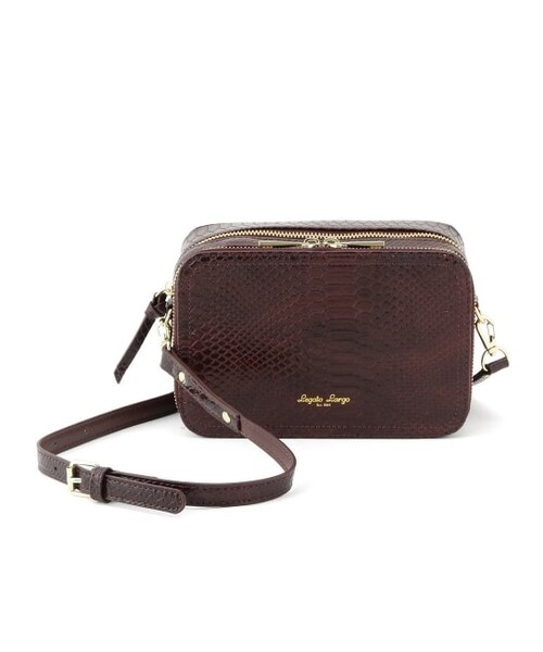 ROPE' PICNIC（ロペピクニック）の「【Legato Largo(レガートラルゴ)】お財布ショルダーバッグ（バッグ・レディース・ブラック/ダークブラウン系・F）」の2枚目の写真