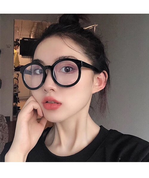 no brand(ノーブランド)の「レトロ ライスネイル 黒丸眼鏡(メガネ・レディース・その他)」の3枚目の写真