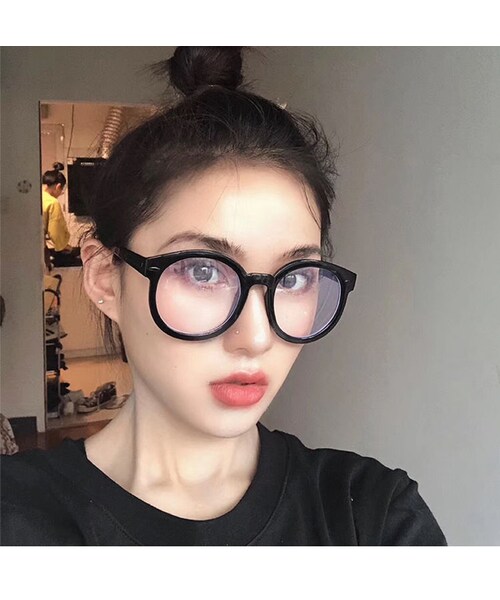 no brand(ノーブランド)の「レトロ ライスネイル 黒丸眼鏡(メガネ・レディース・その他)」の2枚目の写真