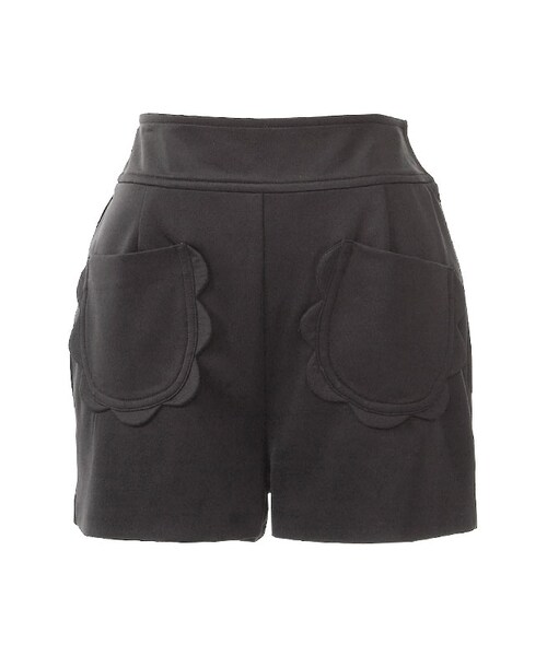 mon Lily(モンリリィ)の「スカラップポケットショーパン(パンツ・レディース・グレー/ベージュ/ブラック・M/L)」の1枚目の写真