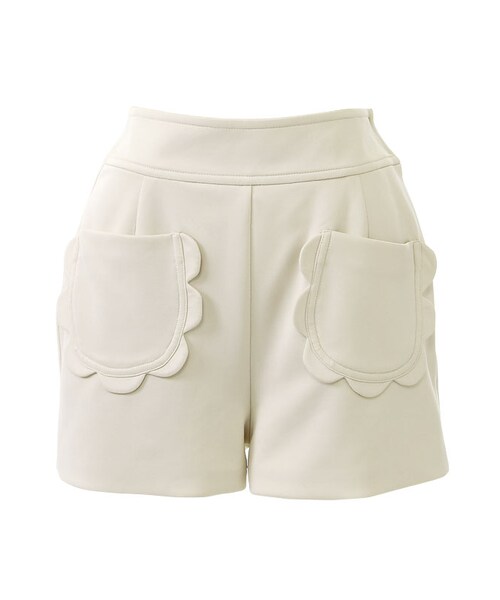 mon Lily(モンリリィ)の「スカラップポケットショーパン(パンツ・レディース・グレー/ベージュ/ブラック・M/L)」の3枚目の写真