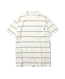 ESPIONAGE | Thin Stripe S/S T-shirt Navy(トップス)