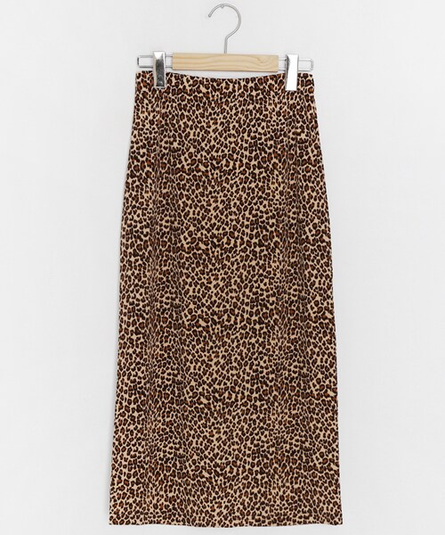 DHOLIC(ディーホリック)の「スリットレオパードスカート(スカート・レディース・ベージュ/グレー/ブラウン・FREE)」の3枚目の写真